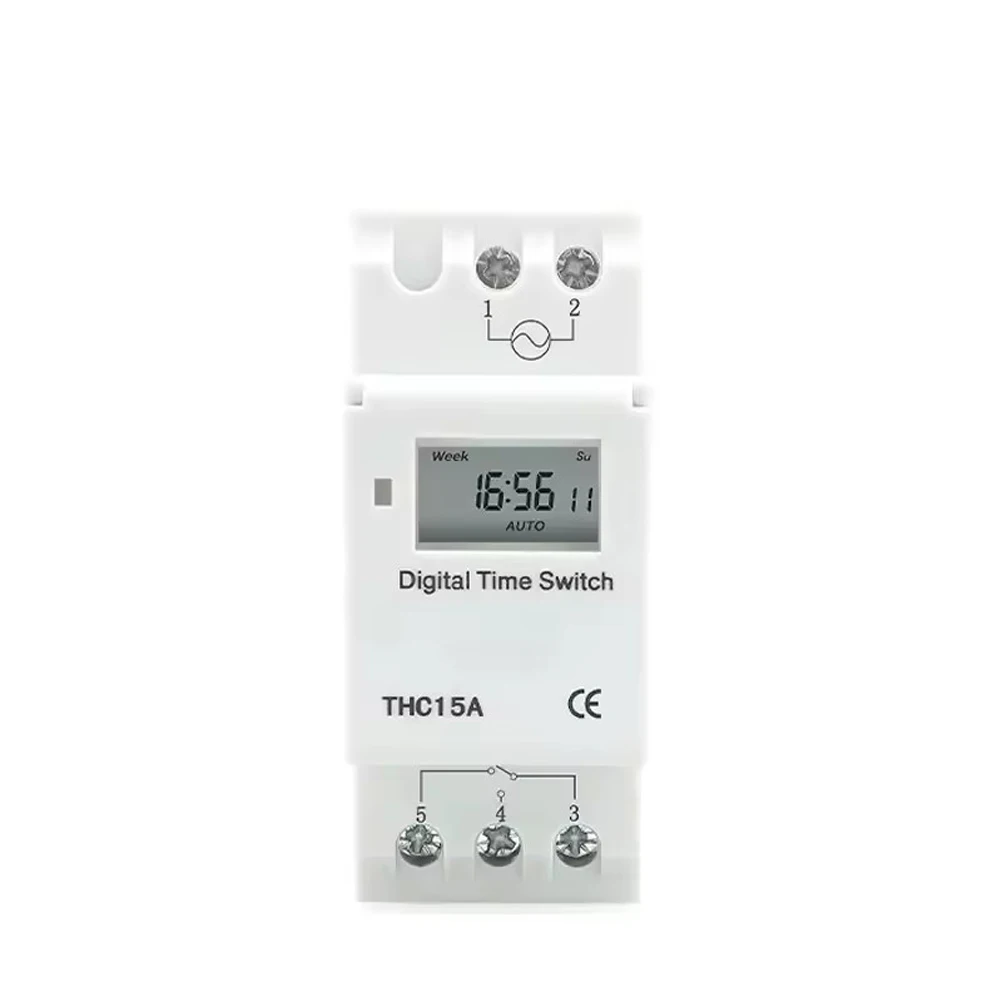 Msthermic Nonflaming THC-15A 15 A Microcomputer Digital Timer Switch Battery Operated Timer Control Switches Control Panel