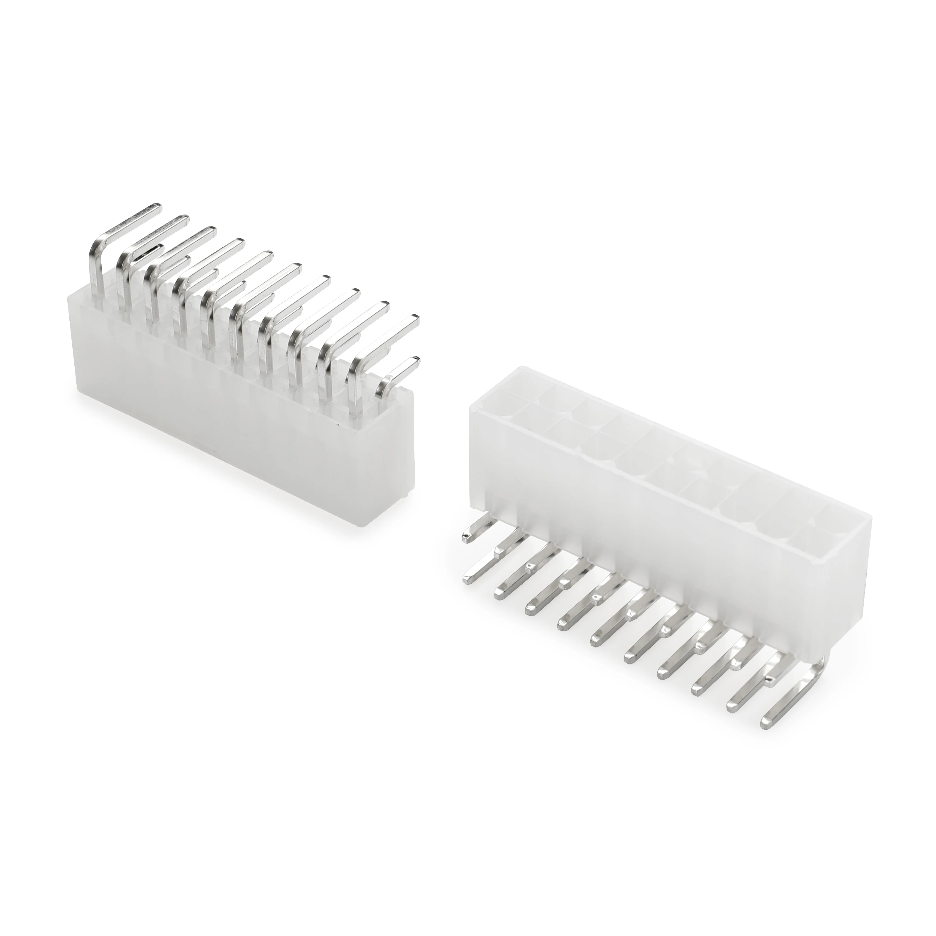 Molex 5557 Minifit jr Header 20 pin connector wire to board pcb header male plug mini fit right angle dual row white 353182010