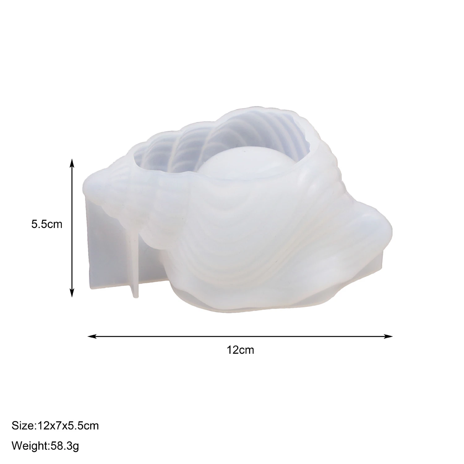 Conch Shell Silicone Mold - A Silicone Epoxy Resin Casting Mold Used For DIY Makeup Sponge Storage Racks