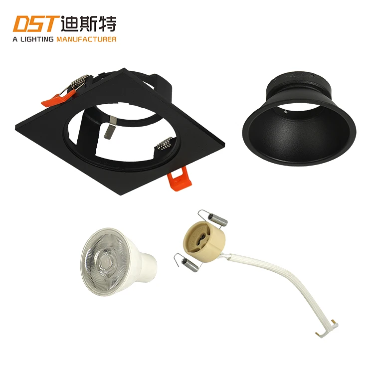 Wholesale OEM Customized Aluminum GU10 MR16 LED Bulb Housing Customized Sizes Lamp Housing