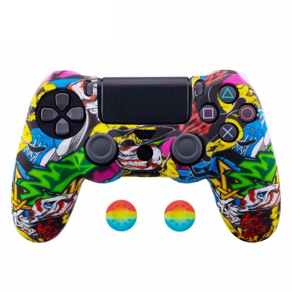 Soft Silicone Gel Rubber Case Cover For SONY Playstation 4 PS4 Controller Skin Protection Case For PS4 Pro Gamepad Controller