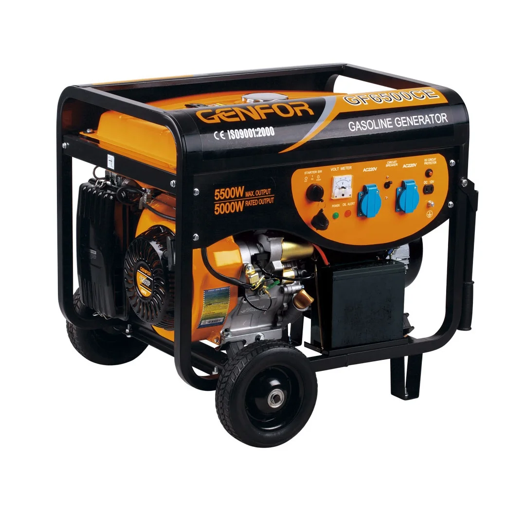5000W Portable Generator Recoil start key start electric generator Gasoline generator Brush type