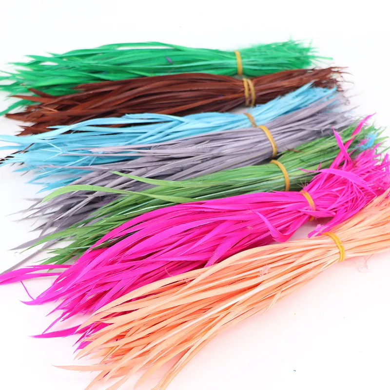 Natural Feathers wholesale cheap bulk dyed 10-20cm goose biot feathers for hair hats and shoes decoration