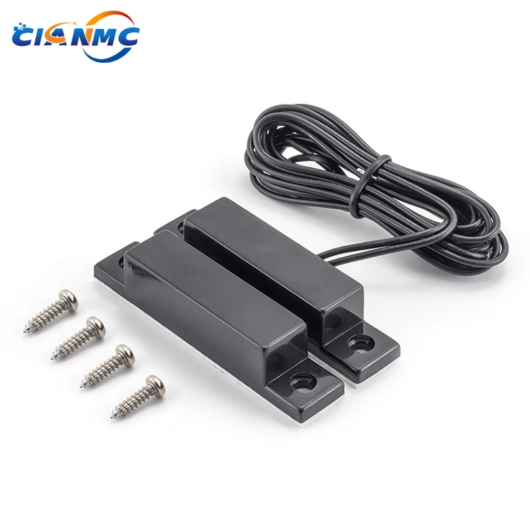 Wired NO/NC/COM Magnetic Non-Contact Sensor With Center Or Side Wire Leads For Door Alarm Usage