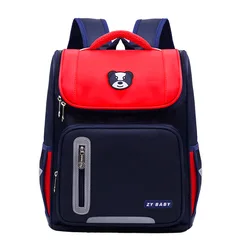 Durable and Lightweight Space Backpack for Russian Elementary Students: Upward-Opening Zipper, Reflective Strip, Waterproof