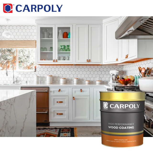 CARPOLY 2K Polyurethane Wood Coating Ultra White Primer for Wood Furniture High Hardness