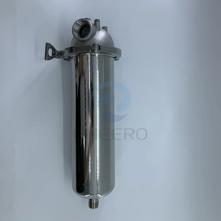 10 Inch / 20 Inch Stainless Steel 304 Housing High Pressure Water Prefilter Liquid Treatment System Water Filter