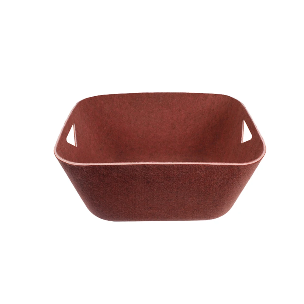 PET felt heat forming Integrated molding desktop heavy duty plastic felt baskets for storage household laundry boxes and bin
