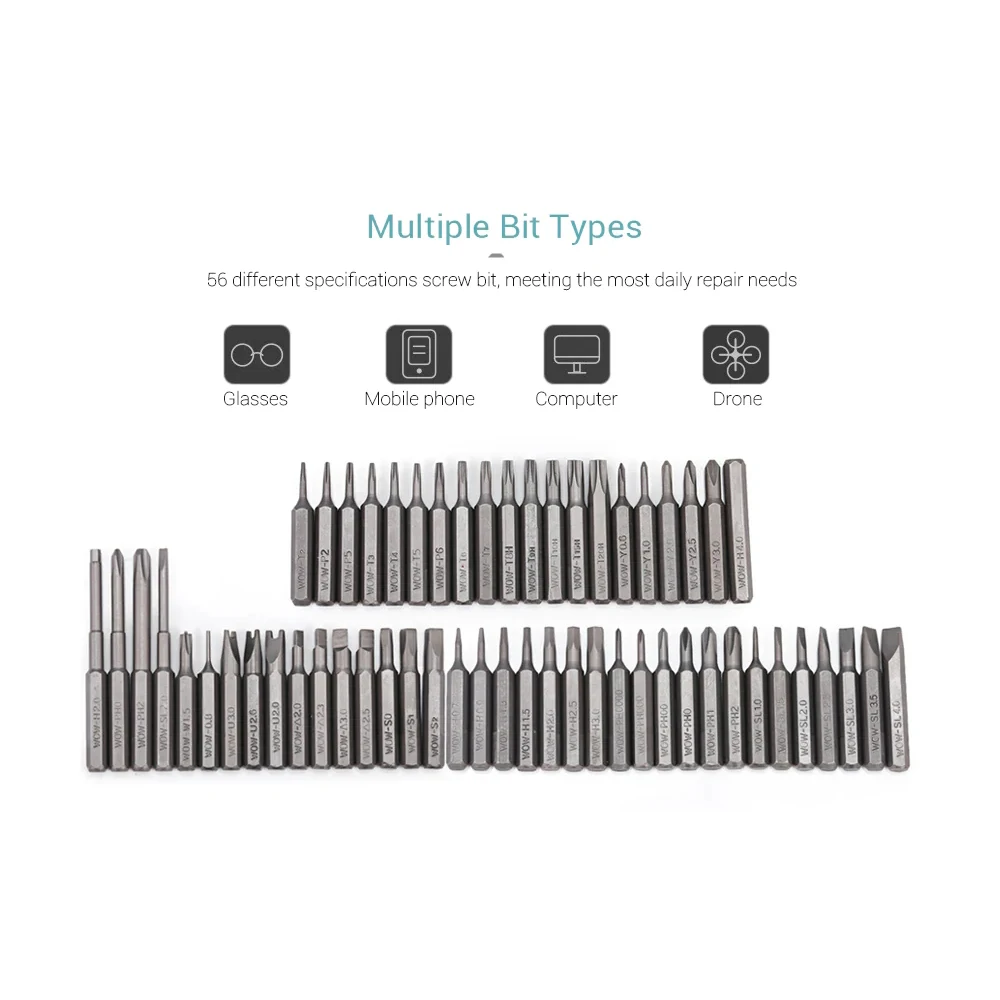 Wowstick 64 In 1 Electric Screwdriver 1F+ Dual Mode Cordless Lithium-ion Charge LED Power Screw Driver Kit DIY Tools