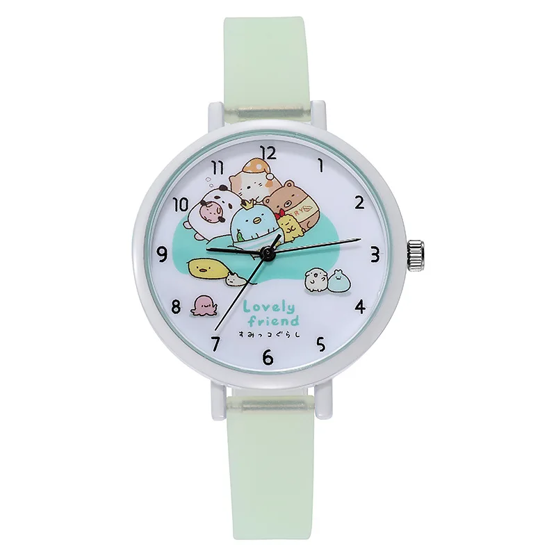 Cute Children Student Watch Candy Color Pony Jelly Quartz Watch Silicone Watch