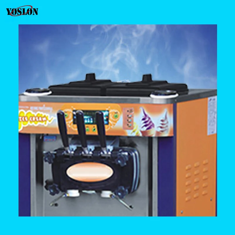 YOSLON YSN-218S фиолетовый/оранжевый/синий Настольный аппарат для приготовления мороженого трех