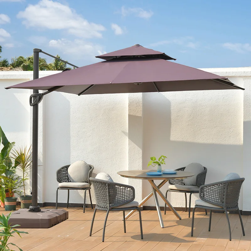 Patio umbrellas outdoor uv offset sombrilla jardin round sunshade garden beach cantilever umbrellas patio parasols