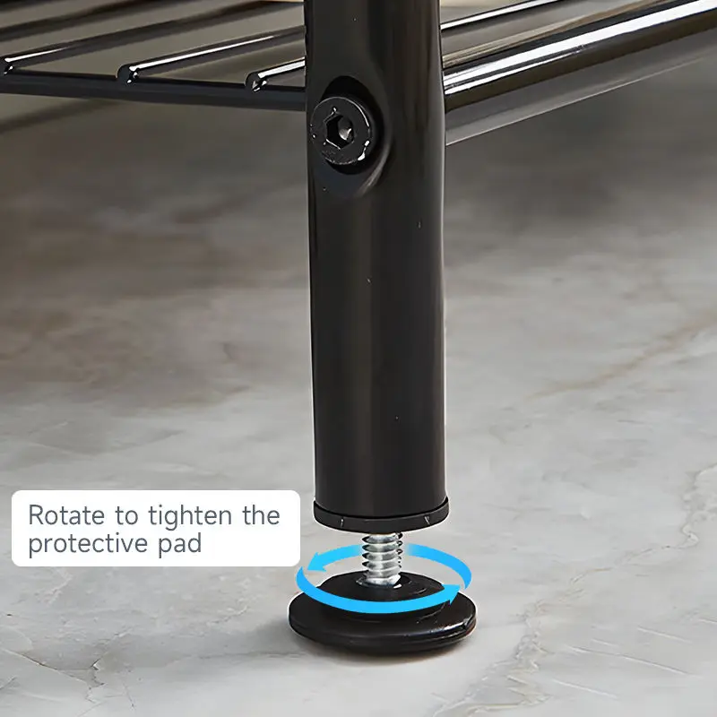 Houseware Metal Coat Rack Hanger Stand Storage Clothes Hats And Shoes Hanging Shelf Iron Rack