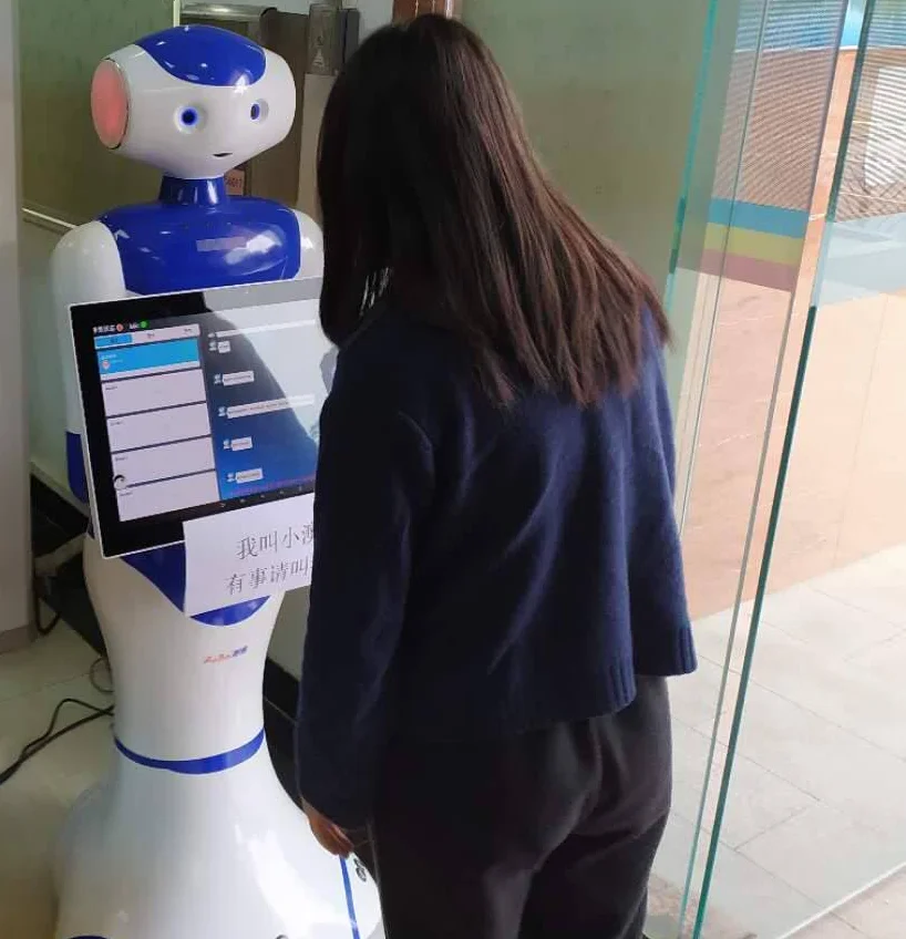 intelligent Humanoid bank consulting and mall center welcome service robot
