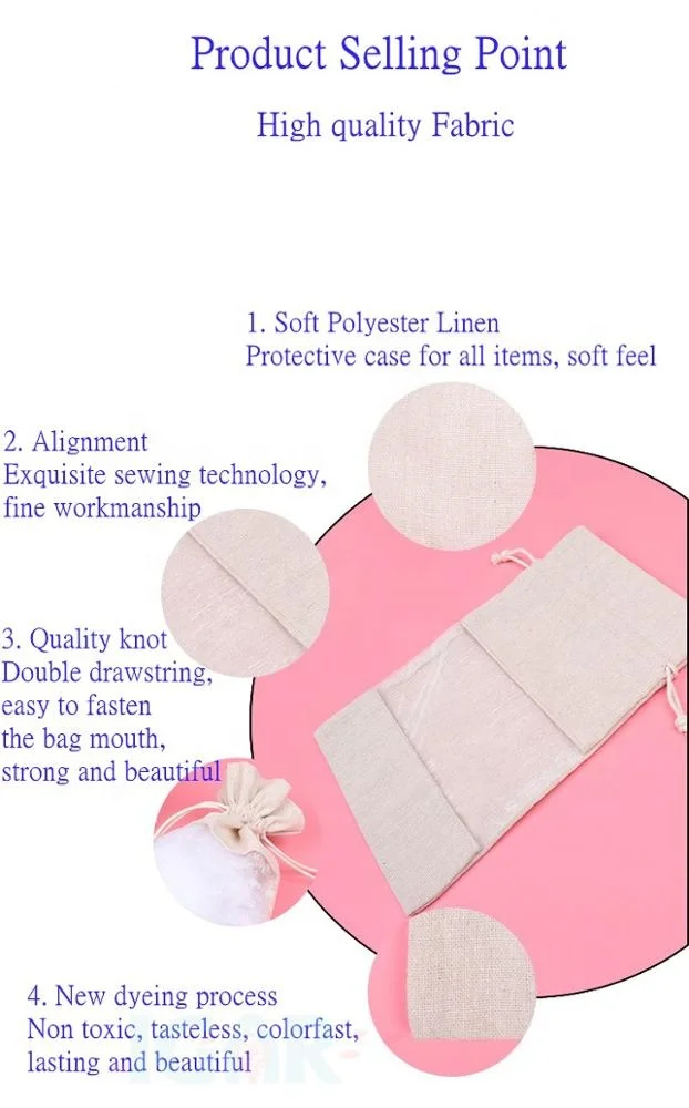 Organza Jute Bags Burlap Drawstring Bag Wedding Party Favors Gift Bags For Coffee Beans Candy Makeup Jewelry Packaging