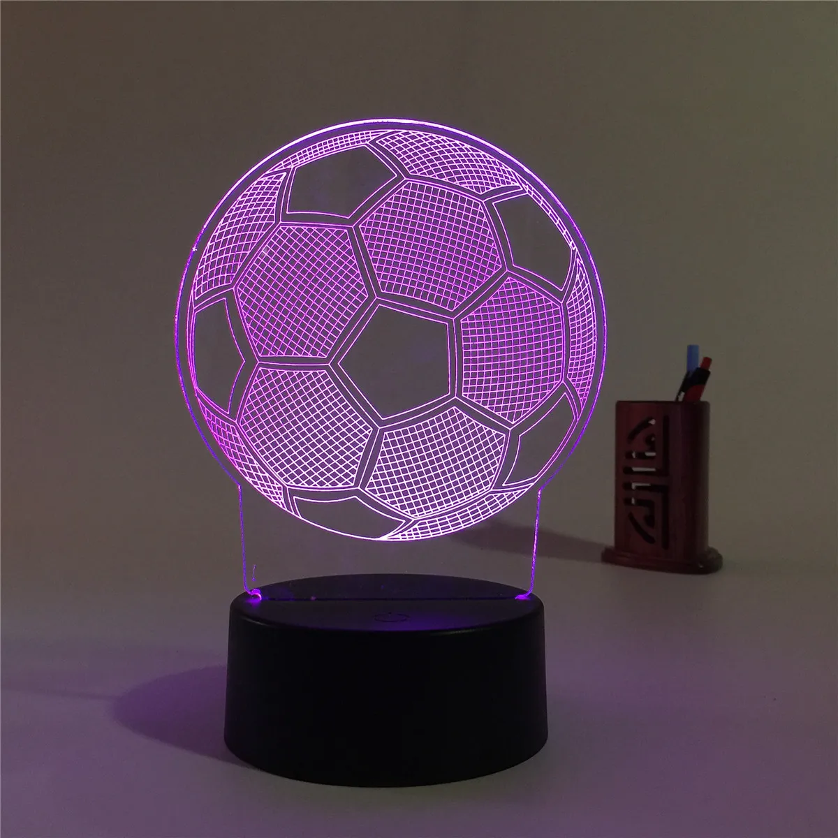 Popular Products football fan gifts acrylic 3D illusion LED night light