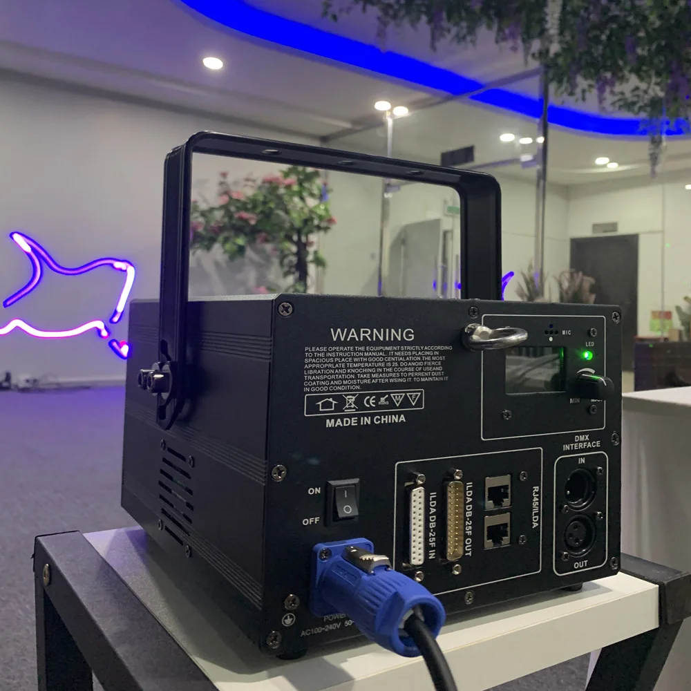 1W RGB Laser Light DJ Shows KTV Disco Party Animation Light DMX512 Music Show Beam Stage Light