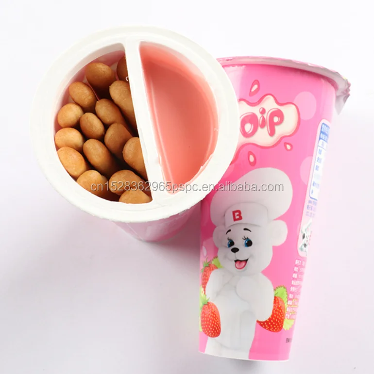 
Finger biscuit stick dipped strawberry chocolate 