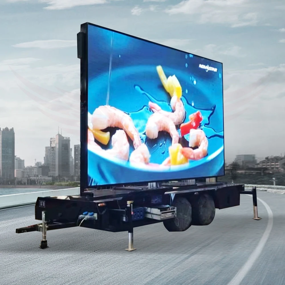 outdoor high brightness p4 p5 p6 p8 p10 mini mobile led screen display trailers
