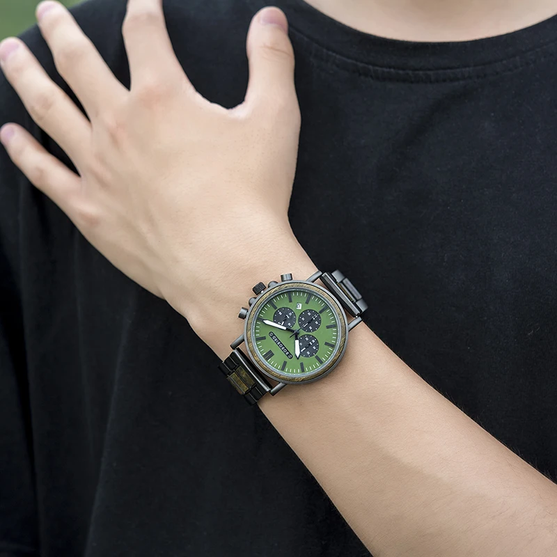 BOBO BIRD popular selling men wooden watches good quality 2021 quartz wrist watches low MOQ custom watch dropshipping