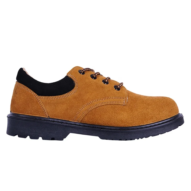 High Quality Big Size Leather Steel Toe Rubber sole Work Boots Puncture-Proof Safety Shoes