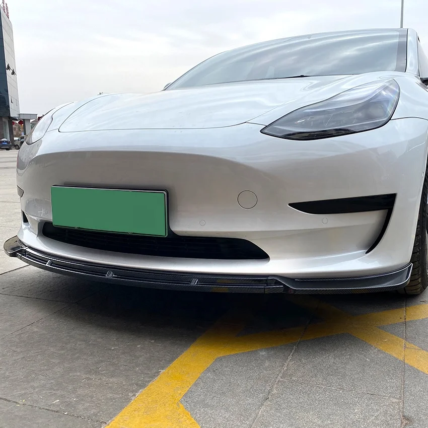 High quality factory price 3 pcs front bumper lip for Tesla Model 3 2017+