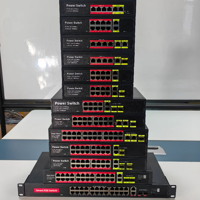 Smart poe switch support oem high quality POE network switch plug and play stable performance Ruiyu chip in stock