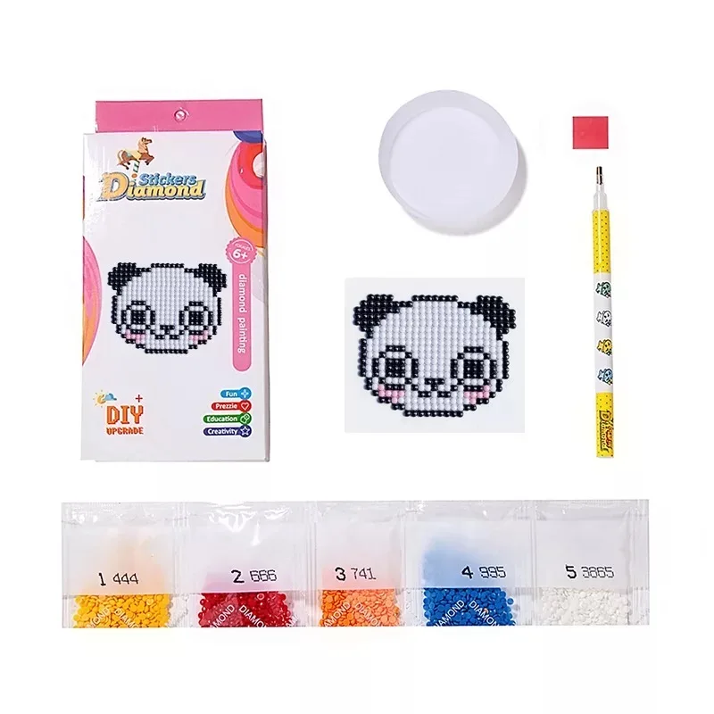 5D DIY Diamond Painting beads drilled toy Flamingo rabbit girl love heart panda sticker