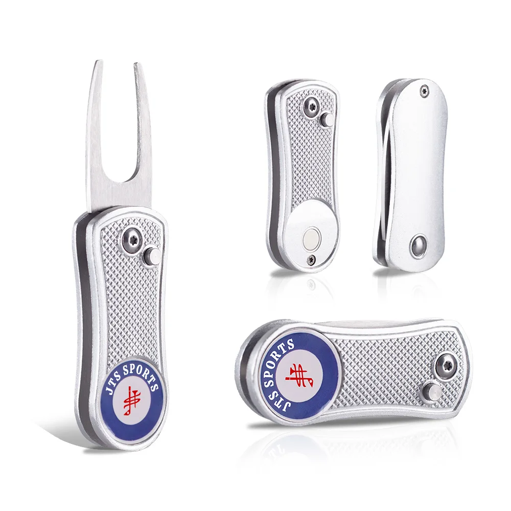 Custom Hot Selling Metal Pitch Repair Magnetic Foldable Golf Divot Tools Golf Repairer