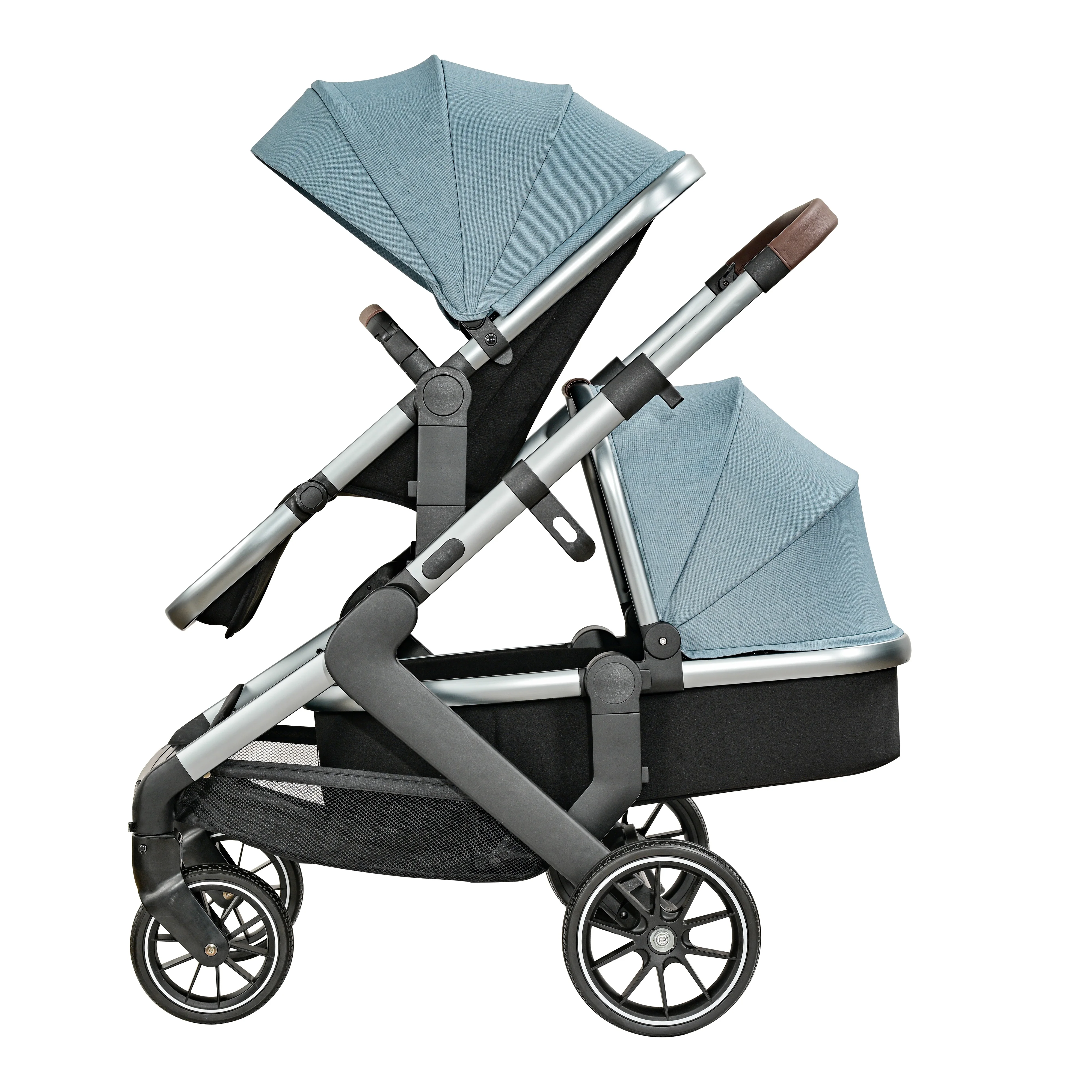 luxury stroller for twins twin baby stroller for 0-3 years double seats lightweight foldable twin stroller