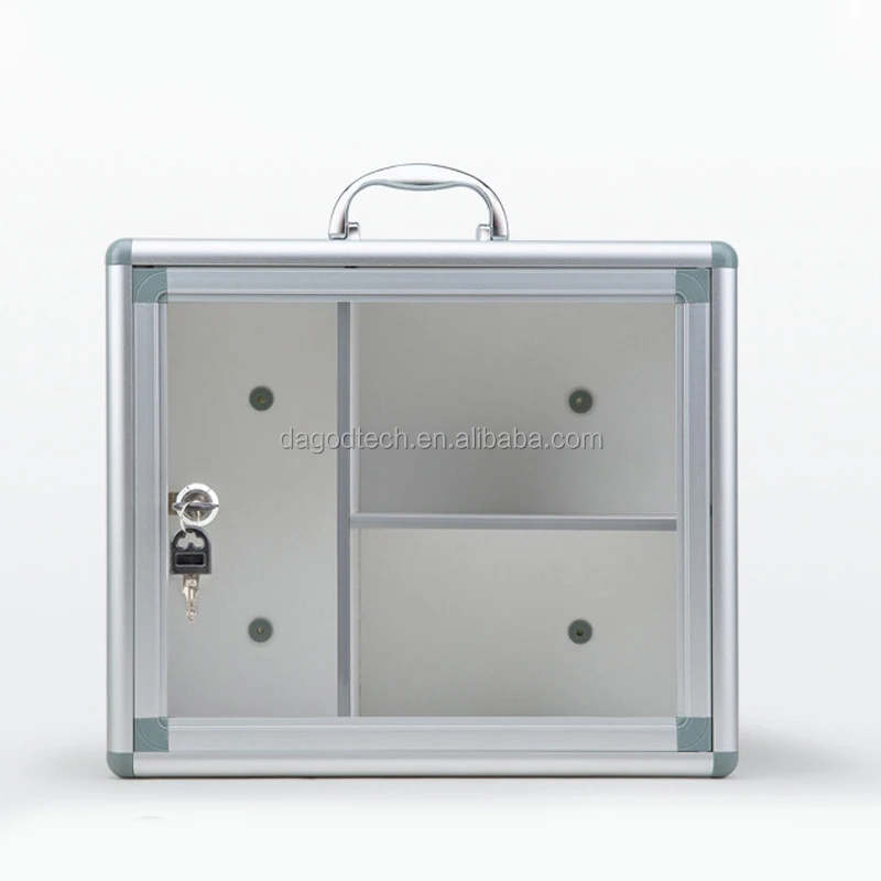 Medicine Cabinet with Lock First Aid Cabinet Wall Mounted Bathroom Storage Hanging Medical Cabinet