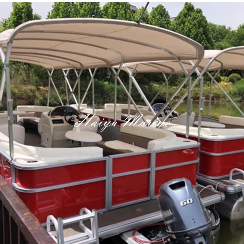 Hot Sale Party Barge Floating Pontoon Boat With Slide