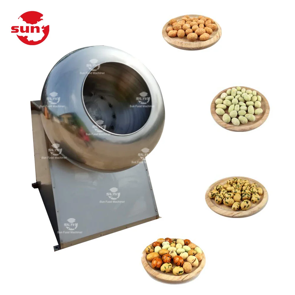 Low energy hot selling automatic almonds nuts flour peanuts coating machine