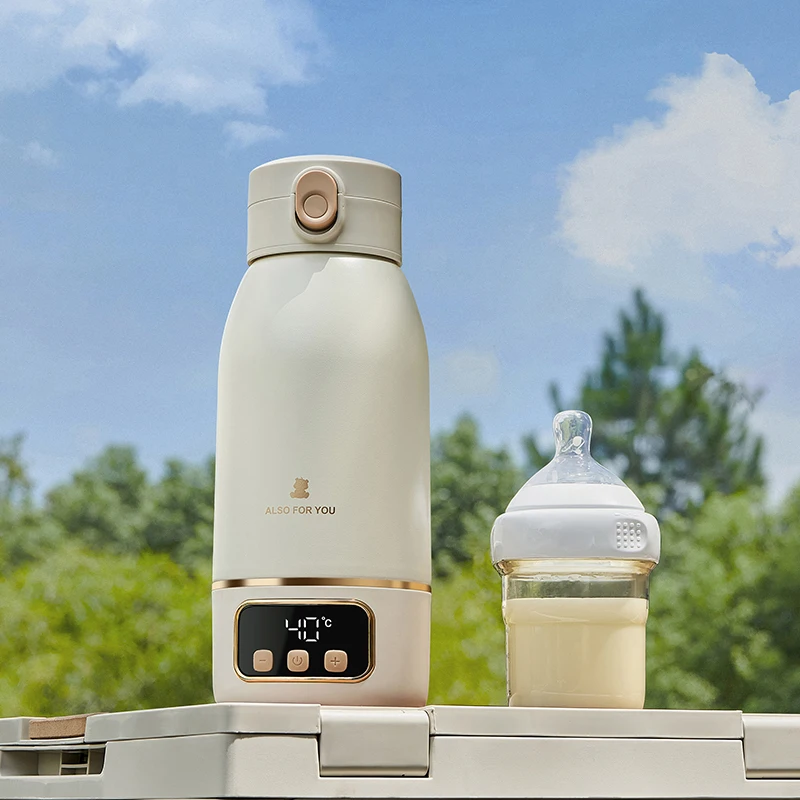 2024 New Arrival Portable Milk WarmerTravel Bottle Warmer Heater Fast Feeding USB 10000mah Battery Baby Bottle Warmer