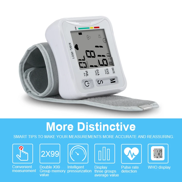 Household Automatic Blood Pressure Meter Ce Certified Wrist Blood Pressure Monitor Digital