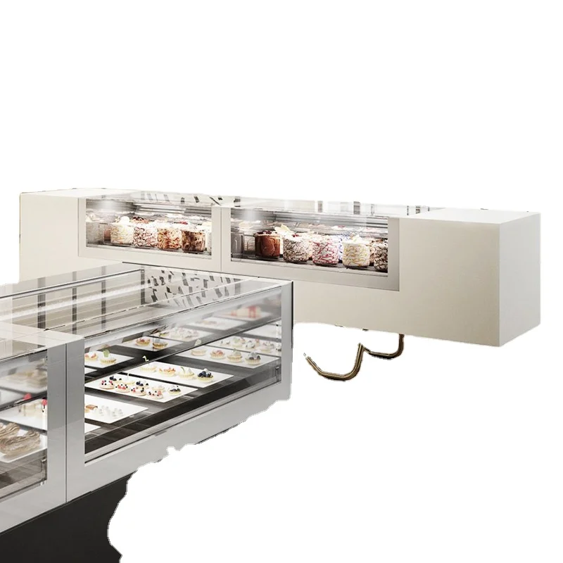 PROSKY Glass Fashionable Yogurt Ice Cream Display Freezer