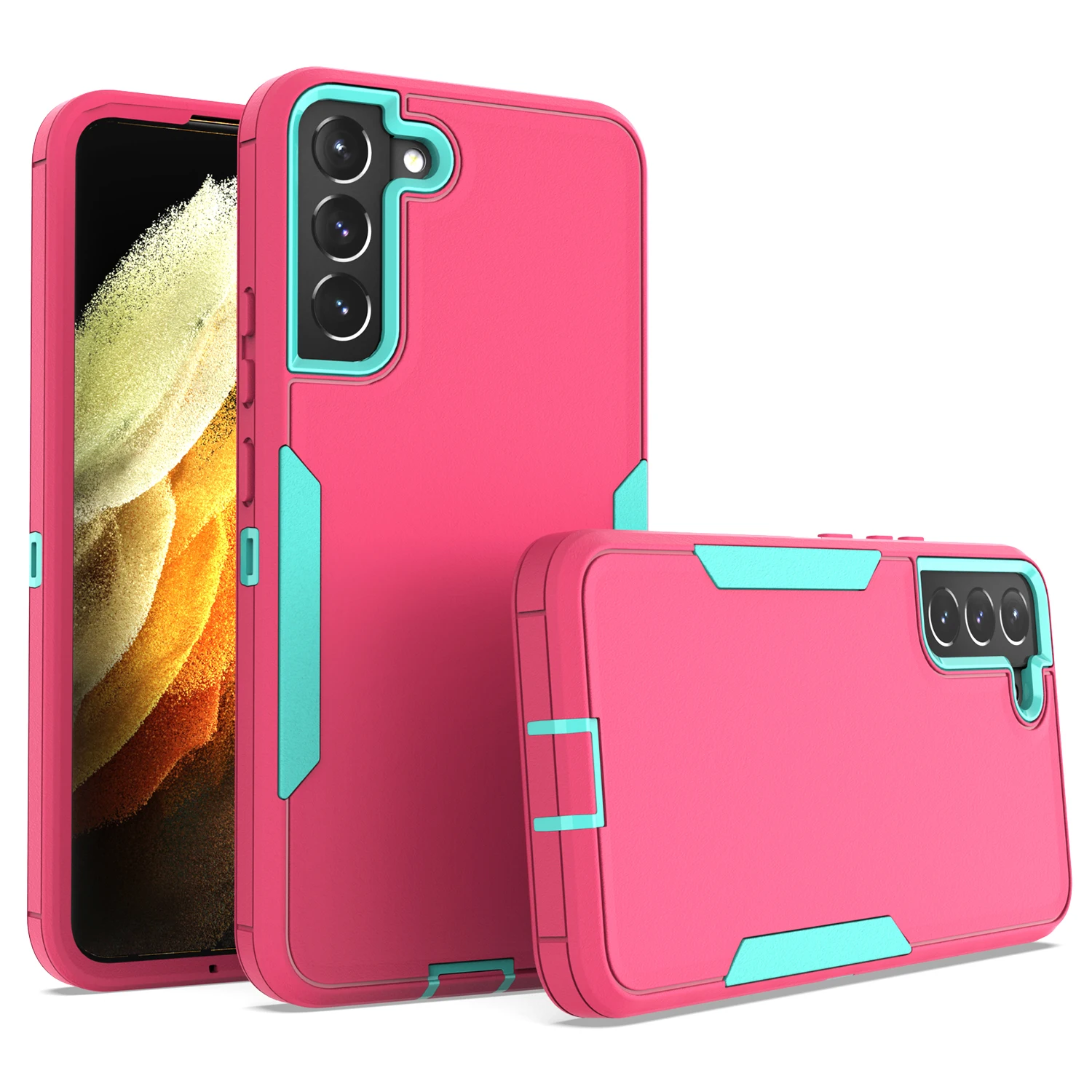 Case for Samsung Galaxy A42 5G S22 Plus Ultra with Dual Layer Heavy Duty Military-Grade Armor Defender Protective Phone Cover