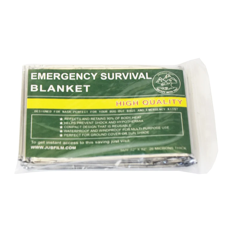 Survival Space Rescue Aluminum mylar foil type iso thermal emergency blanket