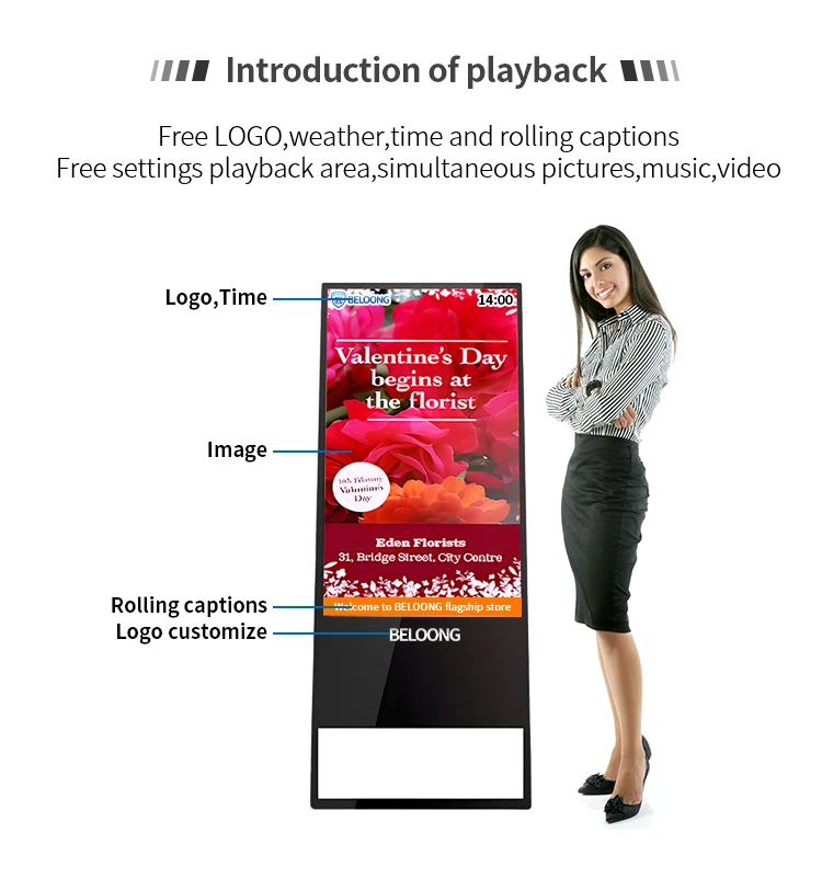 Advertising Poster Display Poster Digital Signage Free Standing Digital Poster
