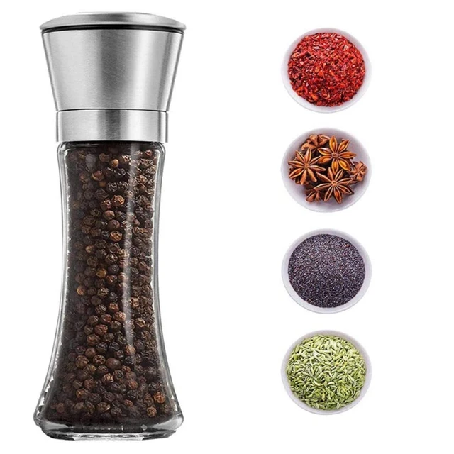 Hot Selling Stainless Steel Salt And  Pepper Grinders With Adjustable Coarseness