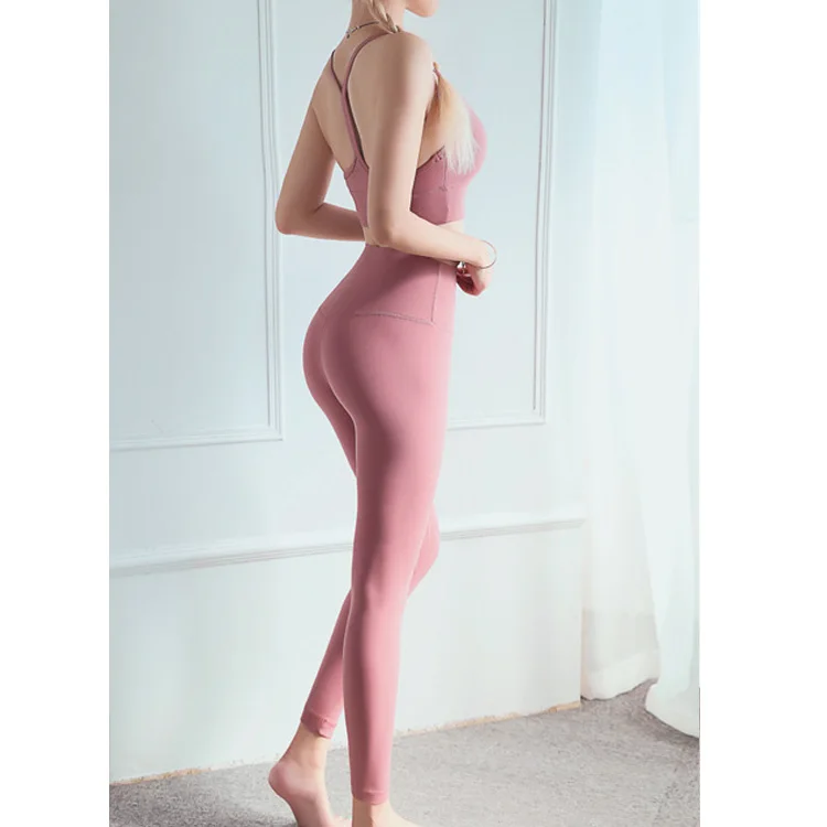 Новейшая Высокоэффективная спортивная одежда, женская одежда для фитнеса, Леггинсы для йоги и спортивный комплект с бюстгальтером