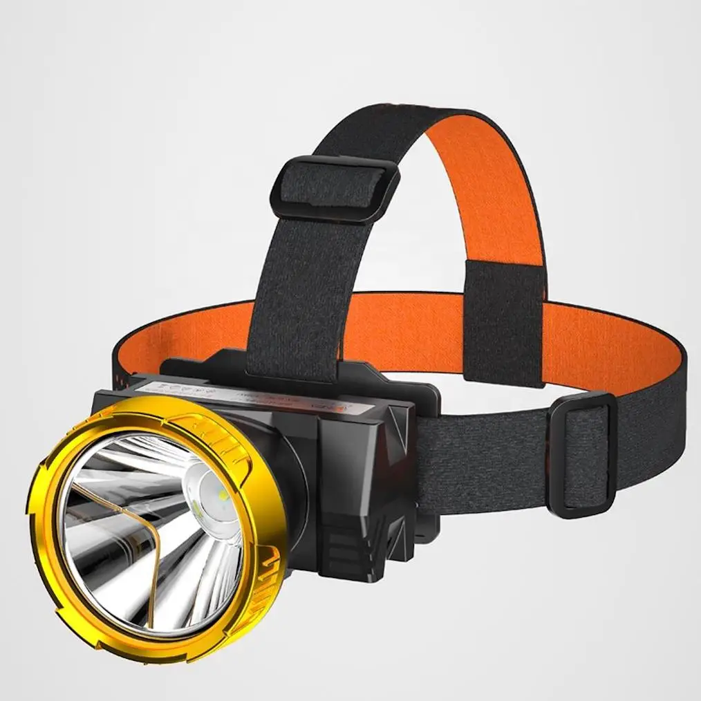 Portable ABS Lightweight Rechargeable LED Head Light 3 Speeds USB Charge Waterproof Head Lamp for Hikes