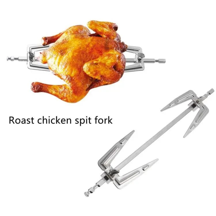  Factory direct supplier Stainless Steel BBQ tool Air Fryer Fork Roast Chicken Fish Meat Grilling