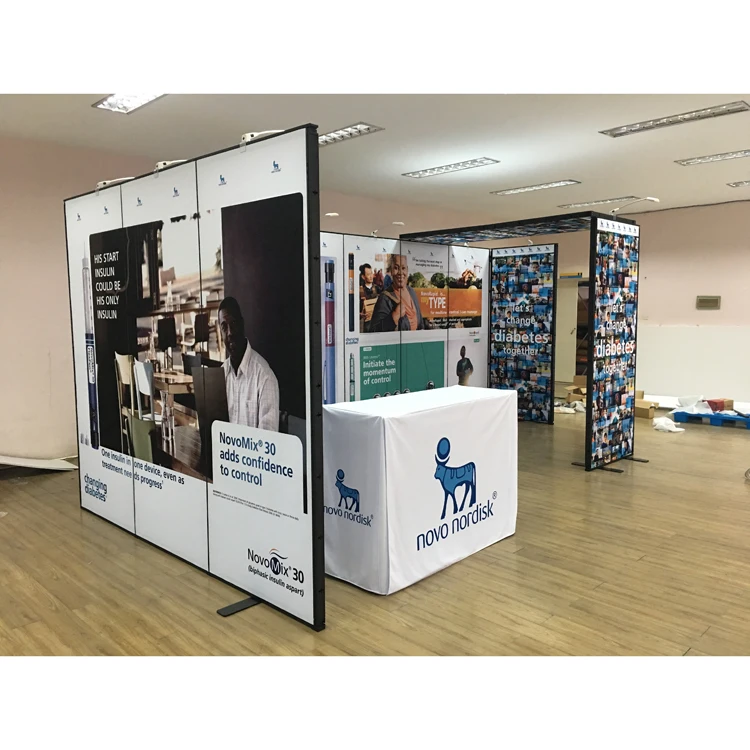 3x6 Aluminium Modular trade show booth portable exhibition booth stand with customized fabric