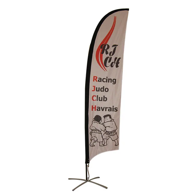 Outdoor custom printed advertising beach flags banner teardrop flags promotional feather flag