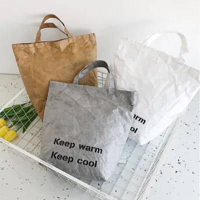 OEM Cooler bag Thermal bag Tyvek Paper Insulation Bag for Lunch Food Picnic Use