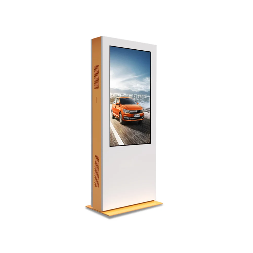 outdoor waterproof floor stand digital signage 43 49 55 65 inch touch screen outdoor totem kiosk advertising machine