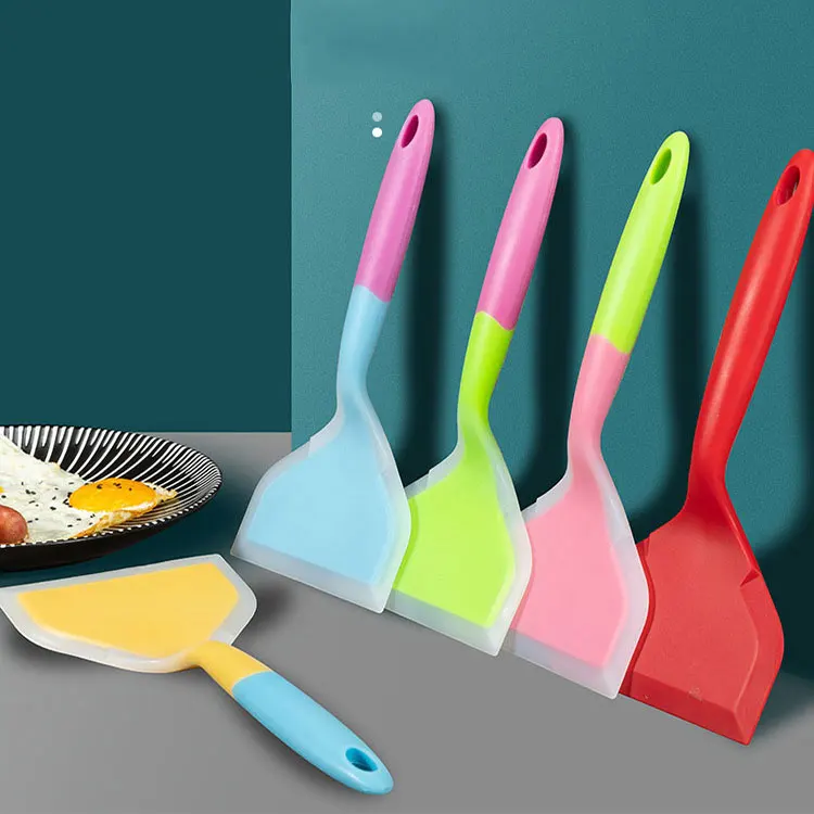 Silicone Spatulas Beef Meat Egg Kitchen Scraper Wide Pizza Shovel Non-stick Turners kitchen cooking tools
