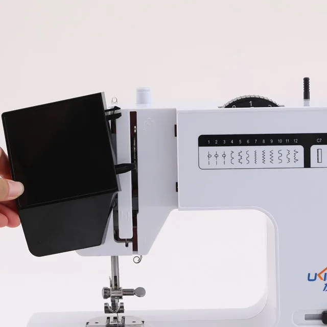 ukicra 38 stitches household double needle sewing automatic portable walking foot sewing machineUFR-737