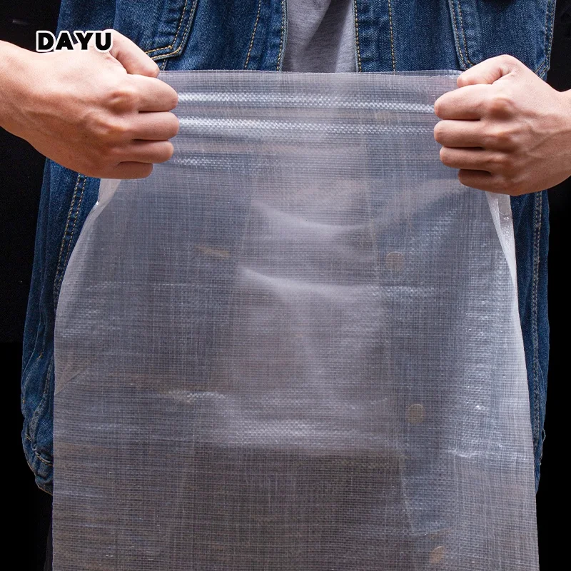 In Stock rice packaging pack bag 100% virgin polypropylene woven transparent bag